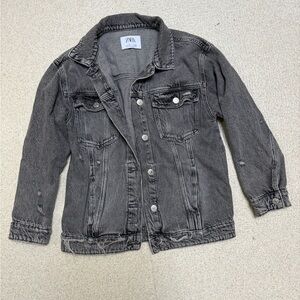 Zara Kids Charcoal Denim Jacket